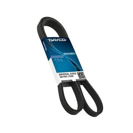 Dayco Serpentine Belt, 37.40 In. Effect Lng, 37.96 In. Outside Circum, 0.82 In. Top Width, 6 Ribs, W 5060374